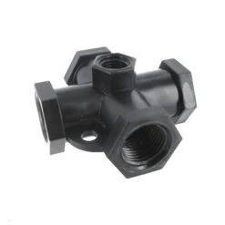 126066-PP 4 Port Cross C/w Gauge Outlet