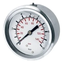 Wika Pressure Gauge 63mm (2"1/2) Glycerine Filled SS Rear Entry